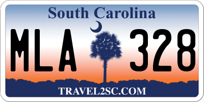 SC license plate MLA328