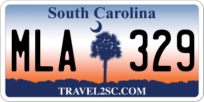SC license plate MLA329