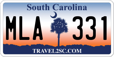 SC license plate MLA331