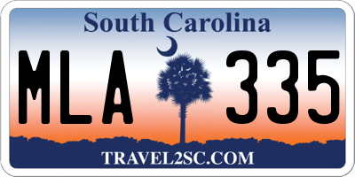 SC license plate MLA335