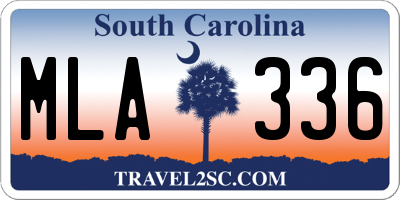 SC license plate MLA336
