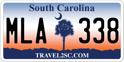 SC license plate MLA338