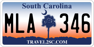 SC license plate MLA346
