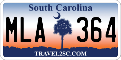 SC license plate MLA364