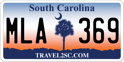 SC license plate MLA369