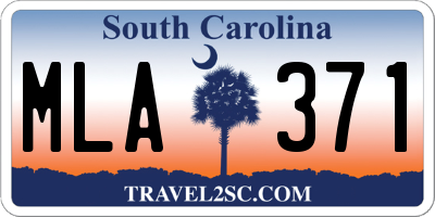 SC license plate MLA371