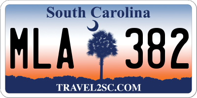 SC license plate MLA382