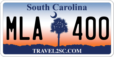 SC license plate MLA400