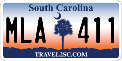 SC license plate MLA411