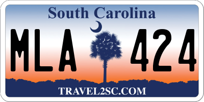 SC license plate MLA424