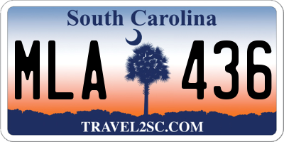 SC license plate MLA436