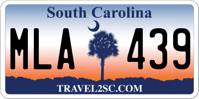 SC license plate MLA439