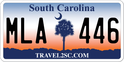 SC license plate MLA446