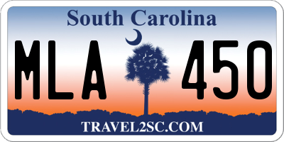 SC license plate MLA450