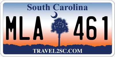 SC license plate MLA461