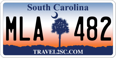 SC license plate MLA482