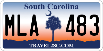 SC license plate MLA483