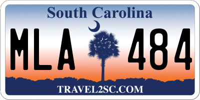 SC license plate MLA484