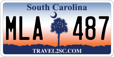 SC license plate MLA487