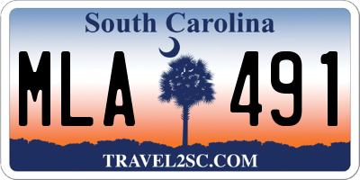SC license plate MLA491