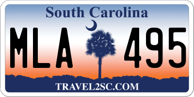 SC license plate MLA495