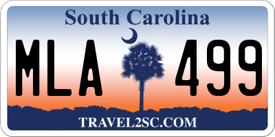 SC license plate MLA499
