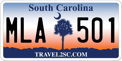 SC license plate MLA501