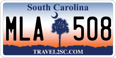 SC license plate MLA508