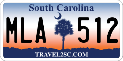 SC license plate MLA512
