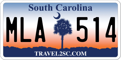 SC license plate MLA514