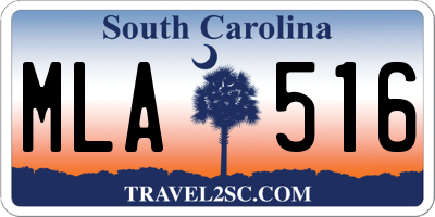SC license plate MLA516