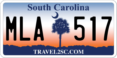 SC license plate MLA517
