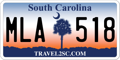 SC license plate MLA518