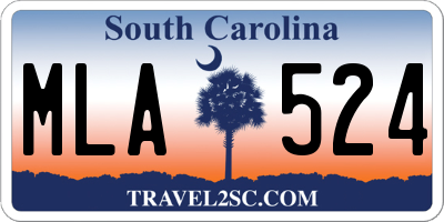 SC license plate MLA524