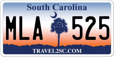 SC license plate MLA525