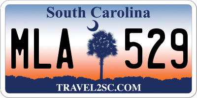 SC license plate MLA529