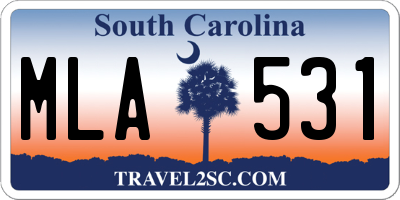 SC license plate MLA531