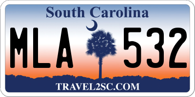 SC license plate MLA532