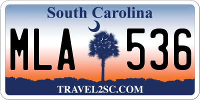 SC license plate MLA536
