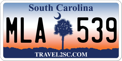 SC license plate MLA539
