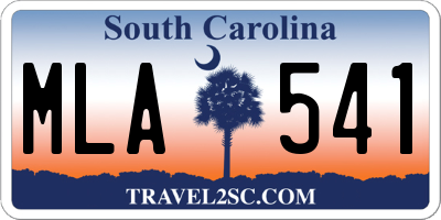 SC license plate MLA541