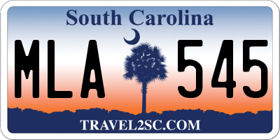 SC license plate MLA545