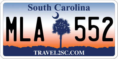 SC license plate MLA552