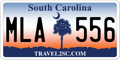 SC license plate MLA556