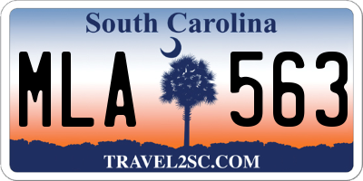 SC license plate MLA563
