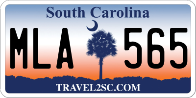 SC license plate MLA565
