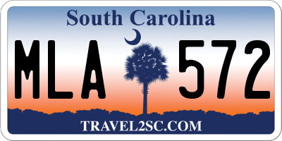 SC license plate MLA572