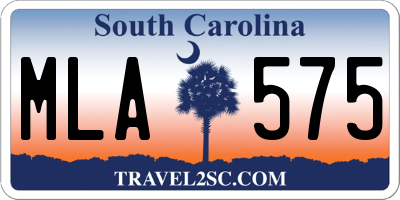 SC license plate MLA575
