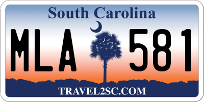 SC license plate MLA581