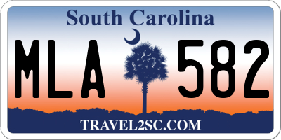 SC license plate MLA582